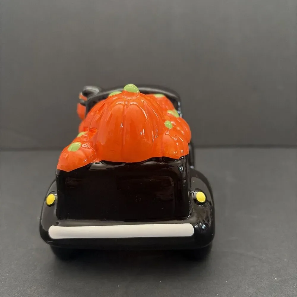 Mr. Halloween Set of 3 Ceramic LED Trucks Ghost Skeleton Jack O' Lantern NWOB